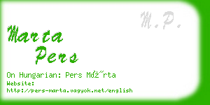 marta pers business card